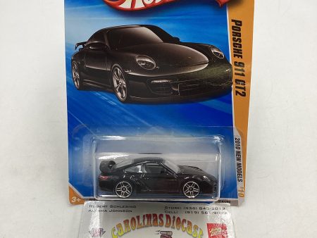 2010 Hot Wheels #014 Black Porsche 911 GT2 *Creased Card* SR Fashion