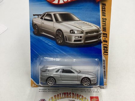 2010 Hot Wheels #007 Silver Nissan Skyline GT-R R34 W Protector Hot on Sale