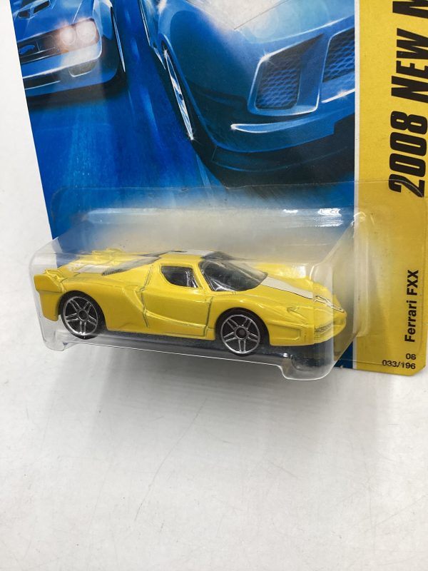 2008 Hot wheels #033 Ferrari FXX Yellow Crease by J Hook SR Fashion