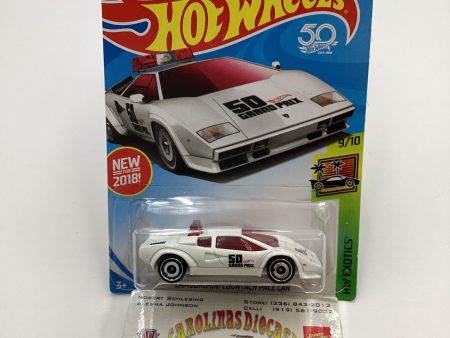 2018 Hot Wheels #316 Lamborghini Countach Pace Car White 102C Cheap