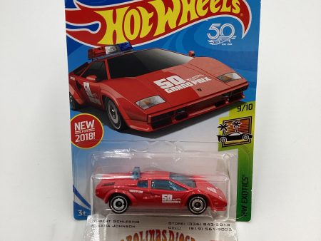 2018 Hot Wheels #217 Lamborghini Countach Pace Car Red 102C Discount