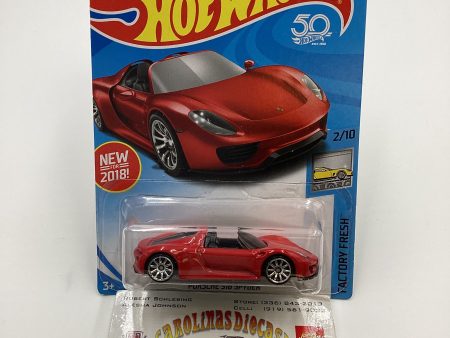 2018 Hot Wheels #292 Porsche 918 Spyder 100D Online now