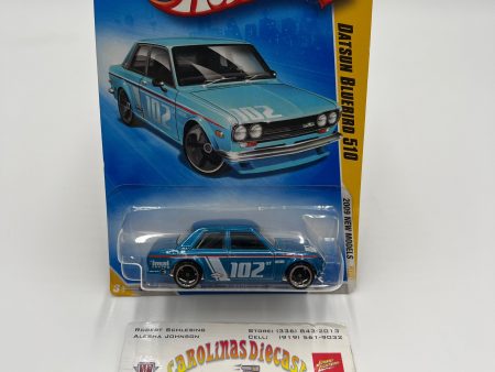 2009 Hot Wheels New Models #037 Datsun Bluebird 510 Blue SR Supply