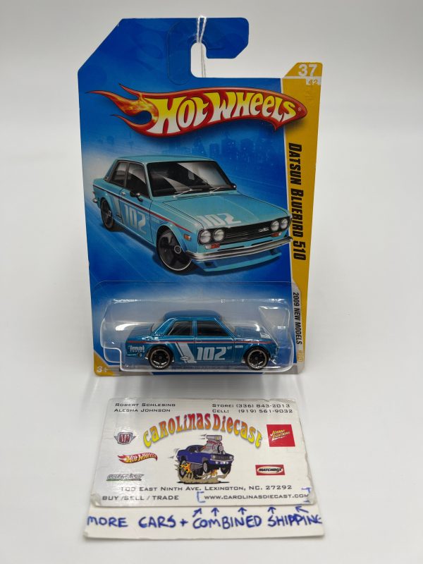 2009 Hot Wheels New Models #037 Datsun Bluebird 510 Blue SR Supply