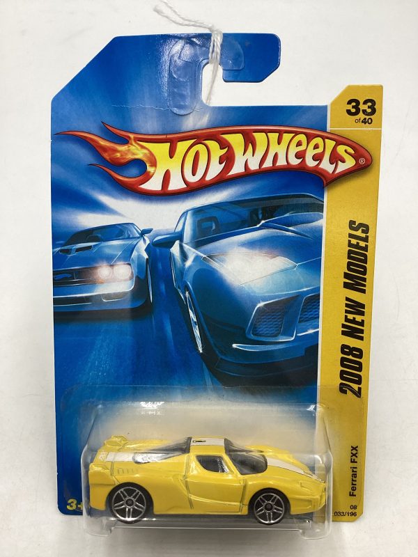 2008 Hot wheels #033 Ferrari FXX Yellow Crease by J Hook SR Fashion