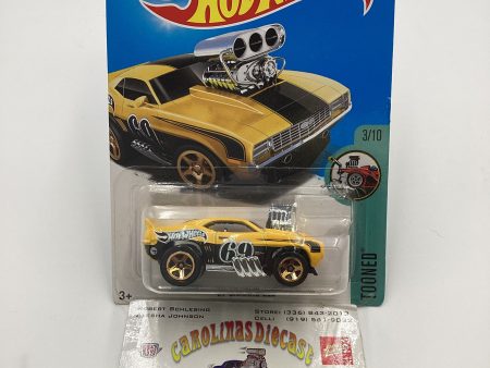 2017 Hot wheels Treasure Hunt 3 10 69 Camaro Z28 Yellow Tooned * Vein Top Right Corner* Online Sale