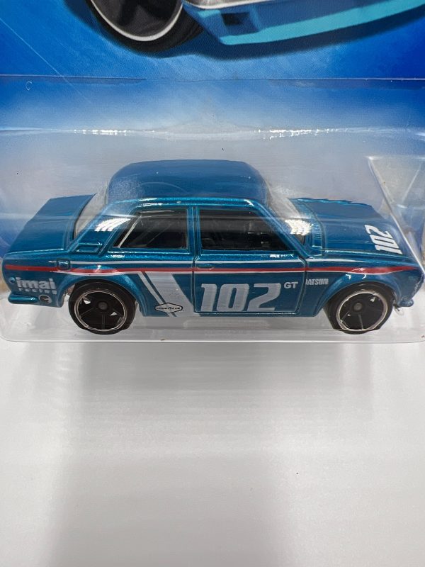 2009 Hot Wheels New Models #037 Datsun Bluebird 510 Blue SR Supply