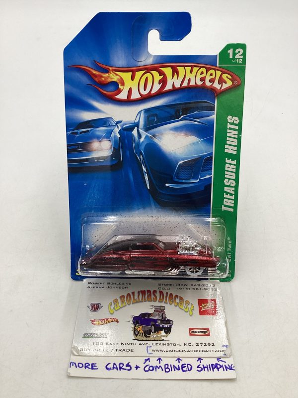 2007 Hot Wheels Super Treasure Hunt #132 Evil Twin *Paint Flaking* with protector Supply