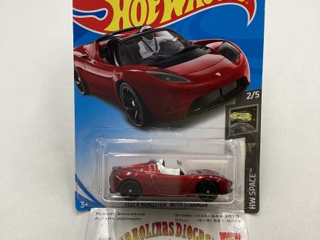 2019 Hot Wheels #109 Red Tesla Roadster With Starman 48D Cheap