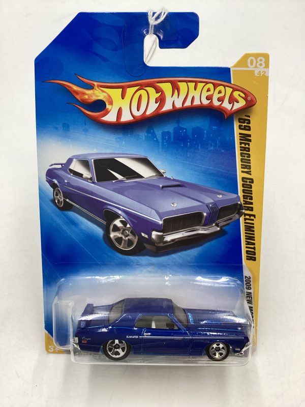 2009 Hot Wheels #008 69 Mercury Cougar Eliminator Blue 29G Hot on Sale