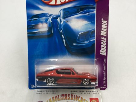 2009 Hot Wheels #134 68 Plymouth Hemi Cuda Red 50C Online Sale