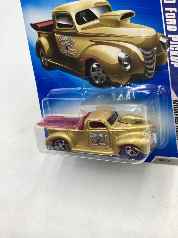 2009 Hot Wheels Modified Rides #164 40 Ford Pickup Gold 5 Dot Wheels 28E Hot on Sale