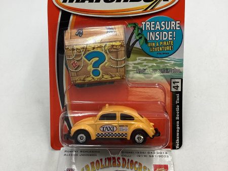 Matchbox Treasure Inside #41 Volkswagen Beetle Taxi 206C Hot on Sale