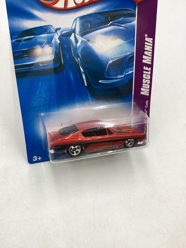 2009 Hot Wheels #134 68 Plymouth Hemi Cuda Red 50C Online Sale