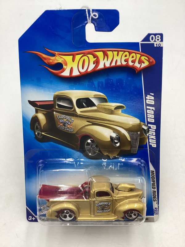 2009 Hot Wheels Modified Rides #164 40 Ford Pickup Gold 5 Dot Wheels 28E Hot on Sale