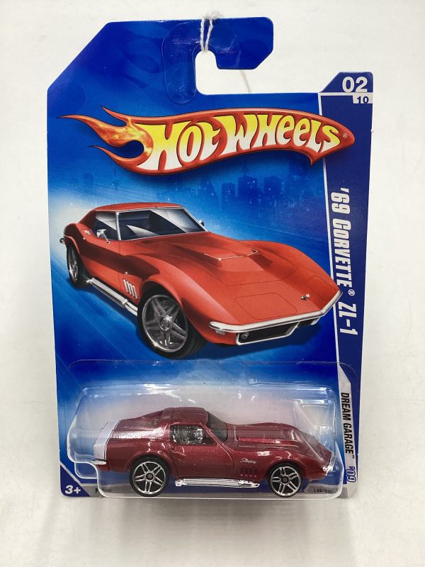 2009 Hot Wheels #148 69 Corvette ZL-1 Red 5F Fashion