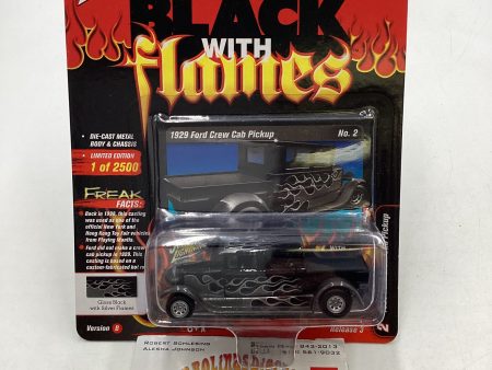 Johnny Lightning Street freaks 1929 Ford Crew Cab Pickup Black with Silver Flames 218E Hot on Sale