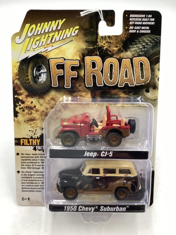 Johnny Lightning Off Road 1950 Chevy Suburban & Jeep CJ-5 230A on Sale