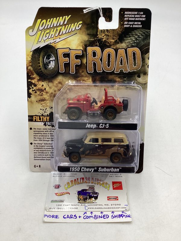 Johnny Lightning Off Road 1950 Chevy Suburban & Jeep CJ-5 230A on Sale