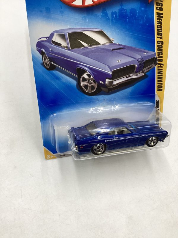 2009 Hot Wheels #008 69 Mercury Cougar Eliminator Blue 29G Hot on Sale