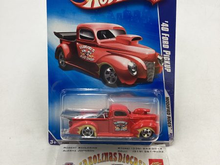 2009 Hot Wheels Modified Rides #164 40 Ford Pickup Red 24D Hot on Sale