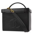 Chanel 1994-1996 Black Caviar Vanity 2way Shoulder Handbag For Cheap