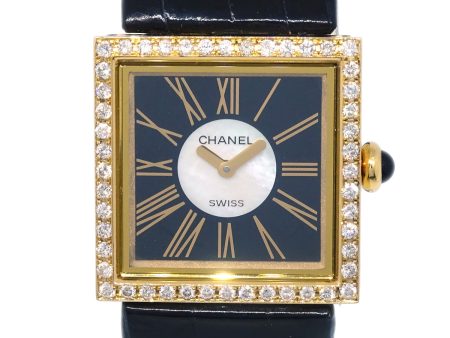 Chanel Mademoiselle Watch Diamond 18KYG Crocodile Sale