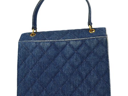 Chanel 1997-1999 Indigo Denim Handbag on Sale