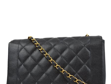 Chanel Black Caviar Medium Diana Shoulder Bag For Discount