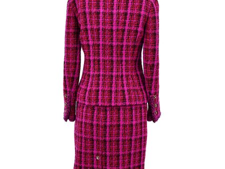 Chanel Setup Suit Jacket Skirt Pink 95A #38 Hot on Sale