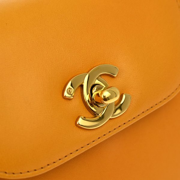 Chanel * Orange Lambskin Handbag Online Hot Sale