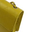 Chanel 1997-1999 Yellow Green Caviar Single Flap Shoulder Bag Hot on Sale