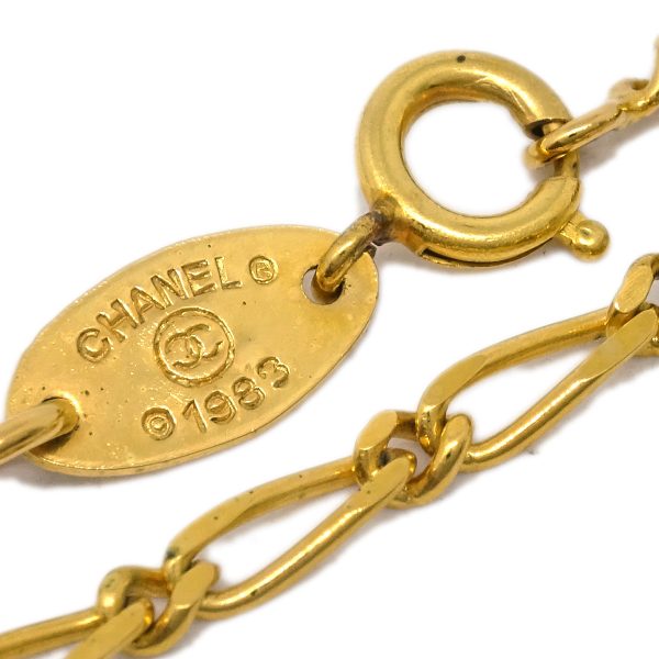 Chanel Medallion Pendant Necklace Gold 1983 Online