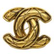 Chanel CC Brooch Pin Large Gold 1152 on Sale