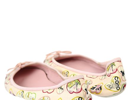 Chanel * Pink Cotton Valentine Ballet Flats Room Shoes on Sale