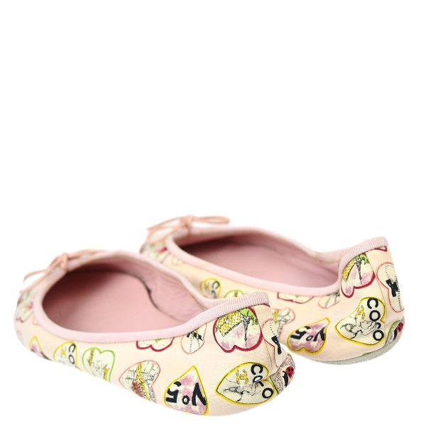 Chanel * Pink Cotton Valentine Ballet Flats Room Shoes on Sale