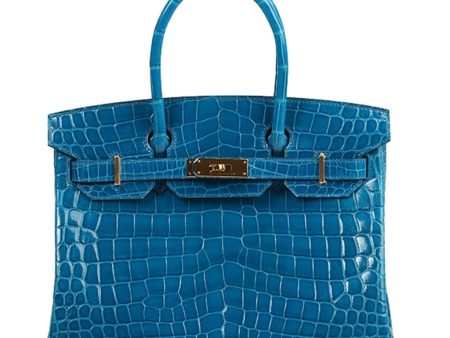 Hermes Birkin 30 Bag Blue Izmir Crocodile Online