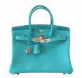 Hermes Birkin 30 Blue Paon Bag For Discount