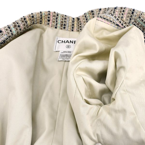 Chanel Single Breasted Jacket Ivory 00C #42 Supply