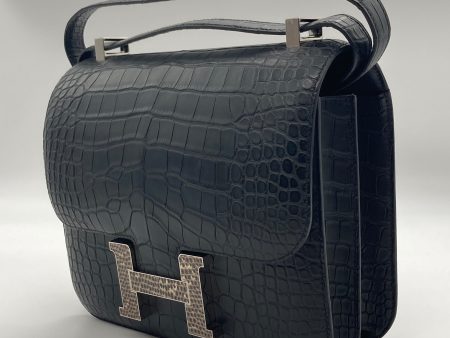 Hermes Constance 24 Matte Black Alligator Ombre Lizard Marquette Palladium Hardware Supply