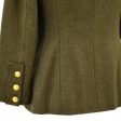 Chanel Single Breasted Jacket Khaki 96A #40 For Discount