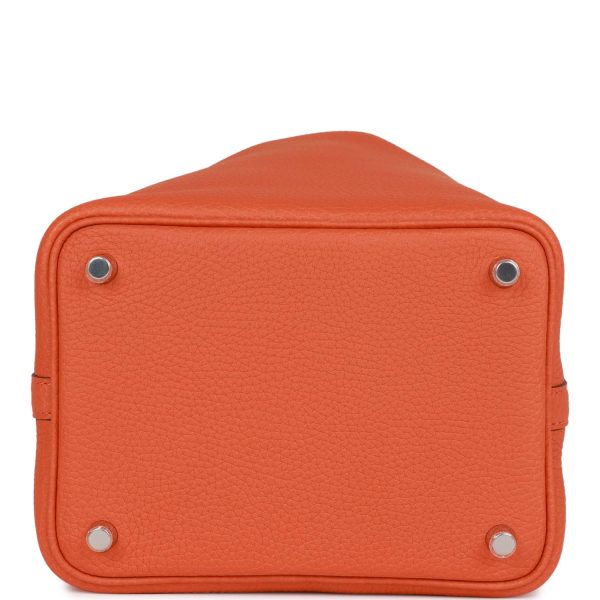 Hermes Picotin Lock 18 Orange Clemence Palladium Hardware Online now