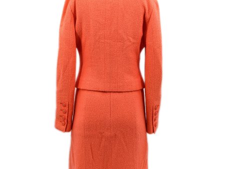 Chanel Setup Suit Jacket Dress Orange 97P #40 on Sale