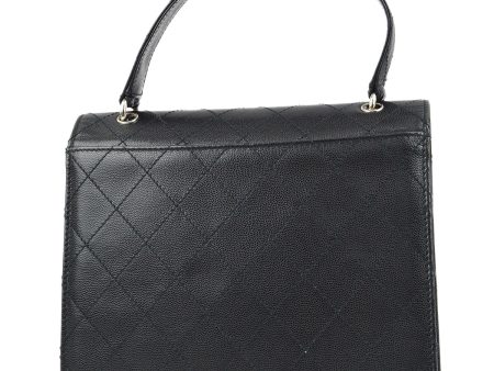 Chanel 1997-1999 Black Caviar Handbag Hot on Sale