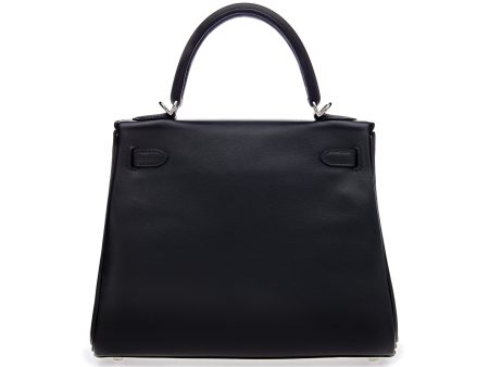 Hermes Kelly 25 Retourne Veau Swift 89 Noir Fashion