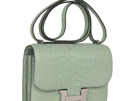 Hermes Constance 1-18 Vert D Eau Matte Alligator Palladium Hardware Online