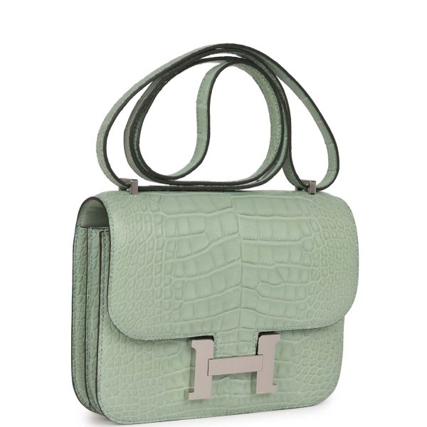 Hermes Constance 1-18 Vert D Eau Matte Alligator Palladium Hardware Online