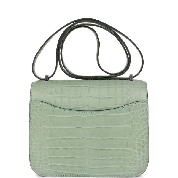 Hermes Constance 1-18 Vert D Eau Matte Alligator Palladium Hardware Online