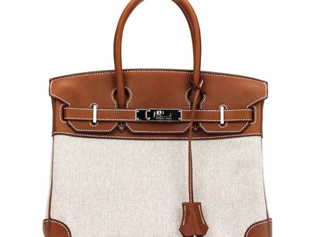 Hermes Birkin 30 Bag Toile Natural For Cheap