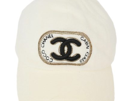 Chanel Cap Hat White #M Small Good Cheap